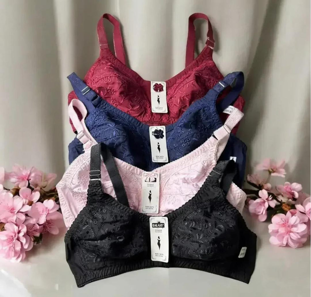 Embroidered Cotton Bra – Elegant & Comfortable